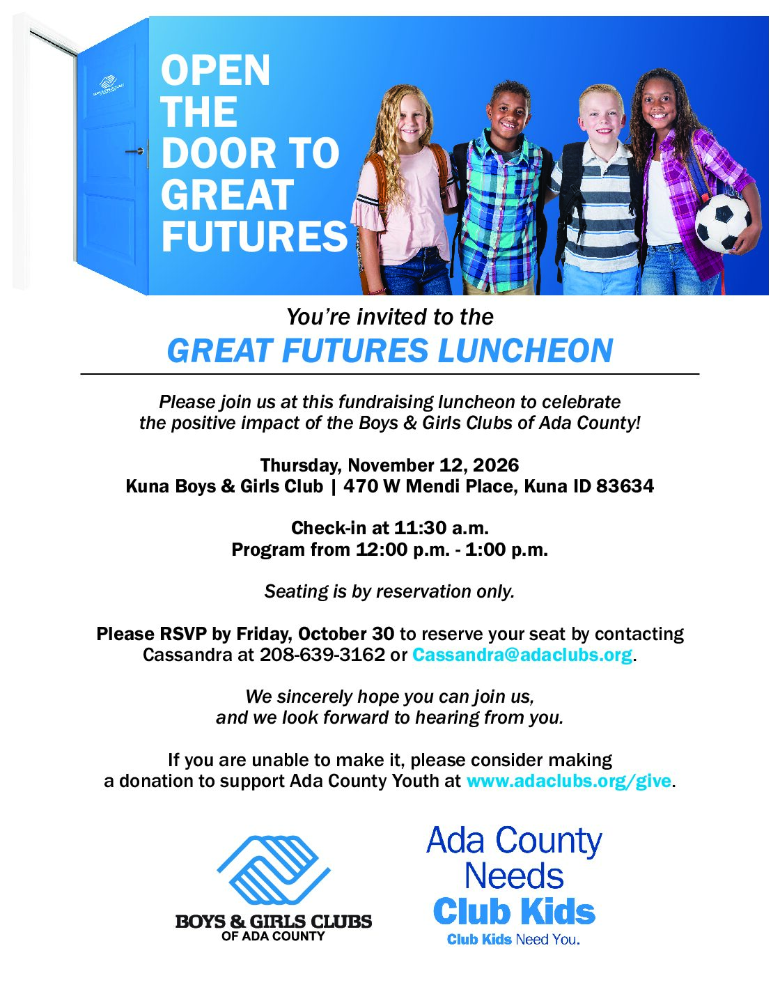 Great Futures Luncheon Flyer 2026